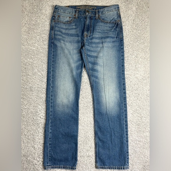 American Eagle Jeans Mens 32 x 32 Original Straight Regular Wash Classic Faded - Picture 1 of 5